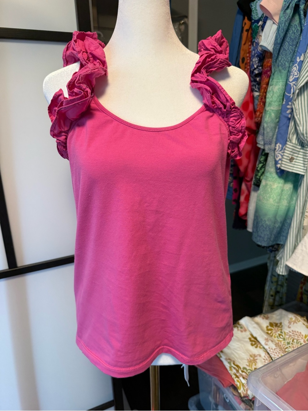 French Connection Ruffle Strap Tank Top – XL |